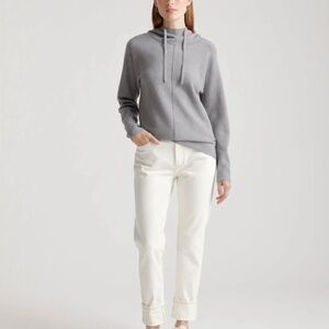 Eco-knit Milano Stitch Pullover Hoodie (Quince)